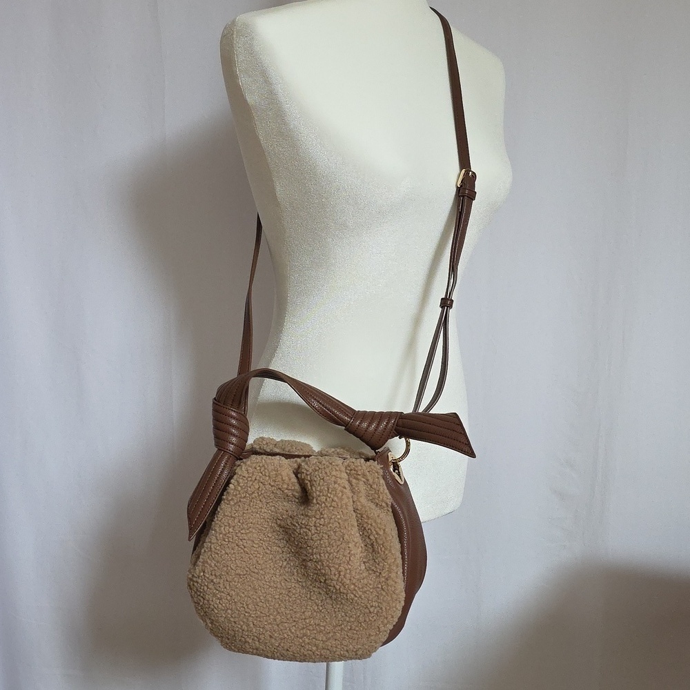 Oryany Tan Selena Faux Shearling Bucket Bag